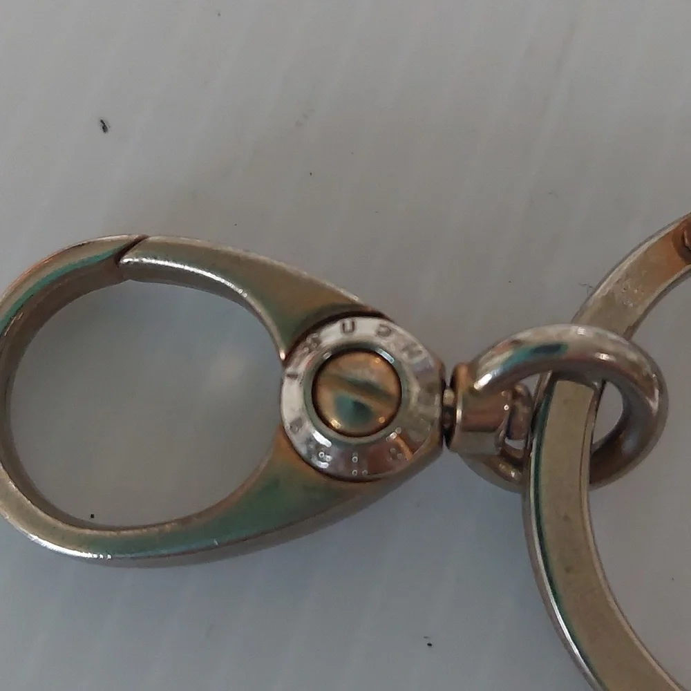 Henri Bendel Gold and White Tag Keychain.Rare Find